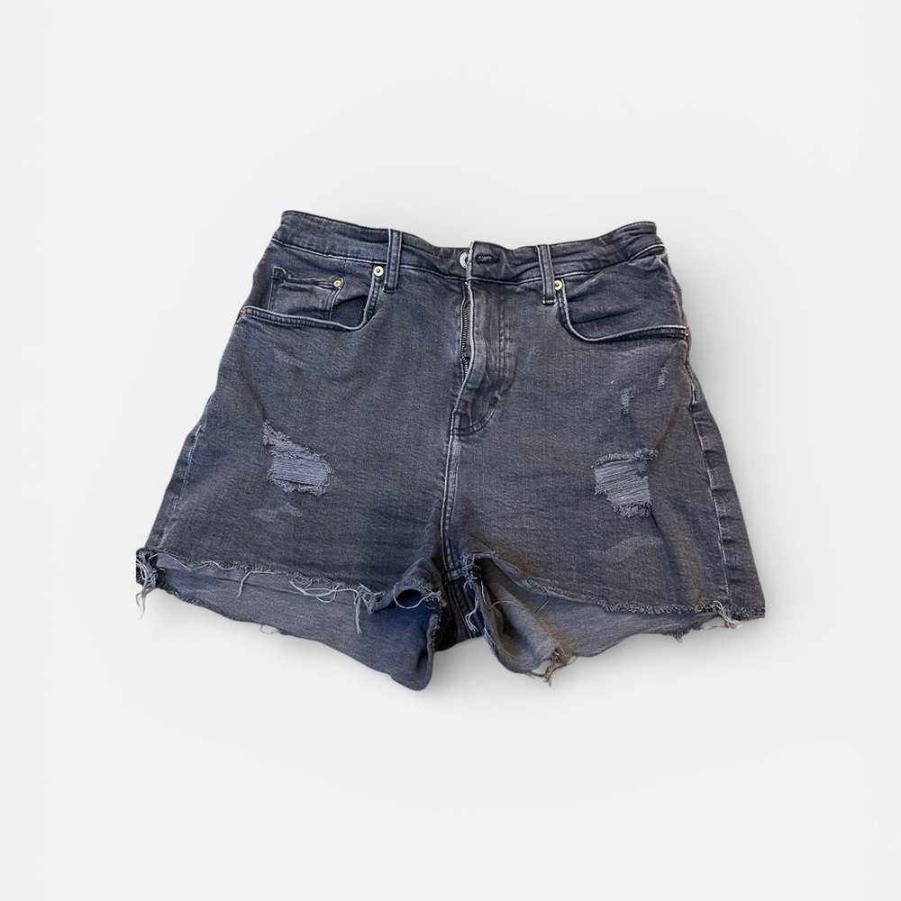Black Vintage-Inspired Jean Shorts | High-Waisted | Great Condition